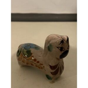 Mexico Folk Art‎ Pottery Miniature Figurine Tonala Short Leg Horse Brown Painted